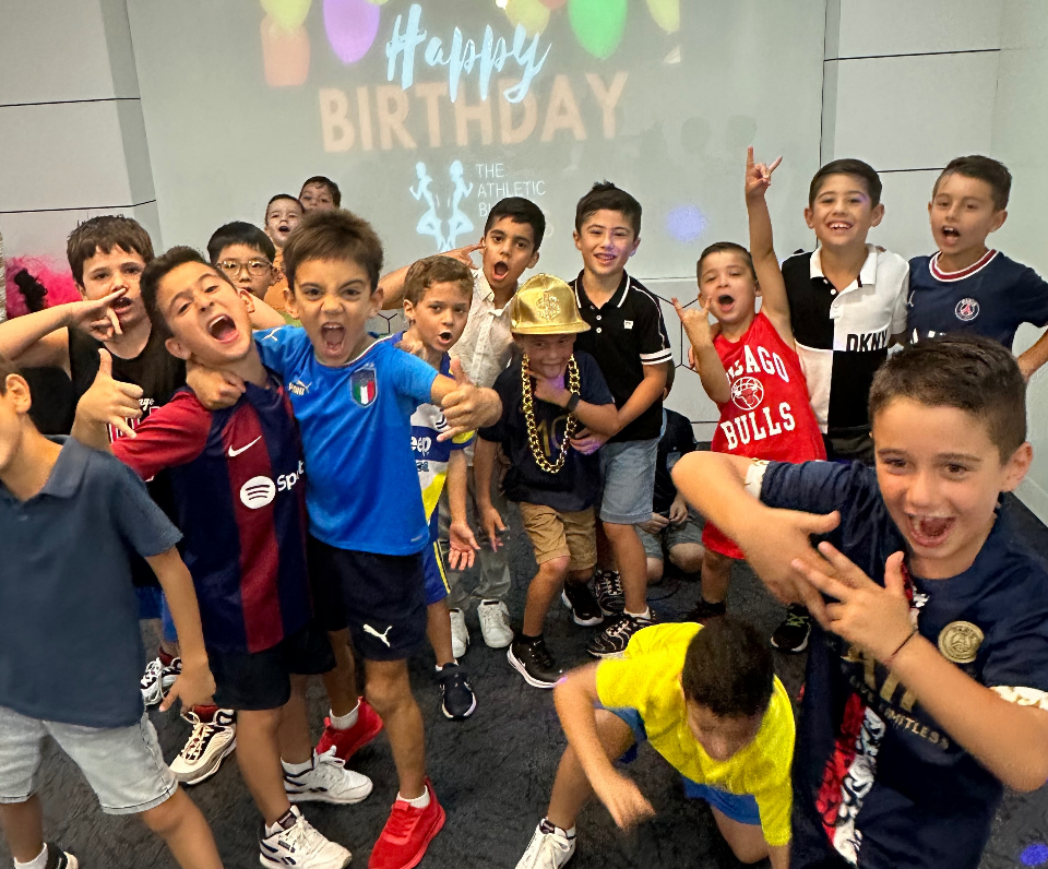 Happy birthday party guests